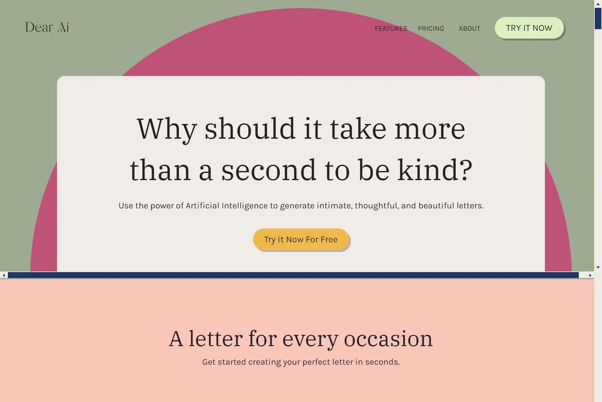 Dear AI - Explore the AI Advance technology to Create Letter Writing